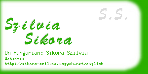 szilvia sikora business card